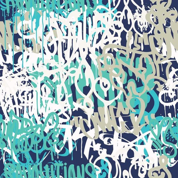 Graffiti Fondo patrón sin costuras — Vector de stock