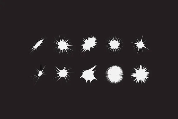 Universal Basic Vector Star Shapes Set — Vetor de Stock