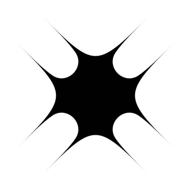 Garip Vektör Şekli beyaz arkaplanda izole edildi. Geometrik figür logo web sitesi sosyal medya tişörtleri bilim kurgu sahneleri için biçilmiş kaftan.