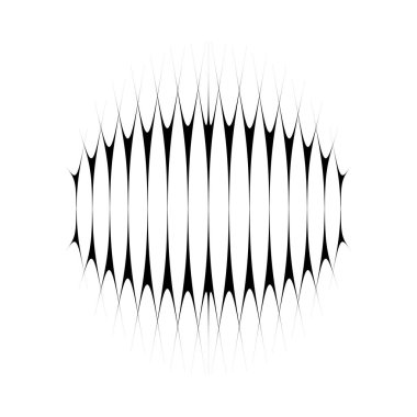 Garip Vektör Şekli beyaz arkaplanda izole edildi. Geometrik figür logo web sitesi sosyal medya tişörtleri bilim kurgu sahneleri için biçilmiş kaftan.