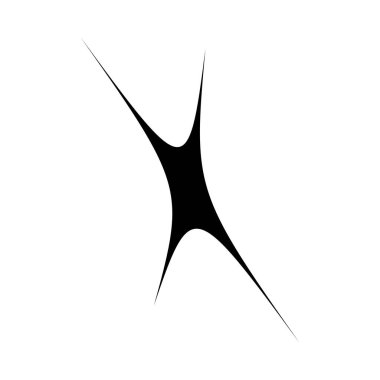 Garip Vektör Şekli beyaz arkaplanda izole edildi. Geometrik figür logo web sitesi sosyal medya tişörtleri bilim kurgu sahneleri için biçilmiş kaftan.