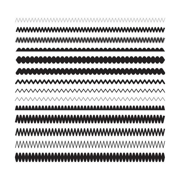 Zigzag simple, souligne ondulé pour la sélection et l'allocation — Image vectorielle