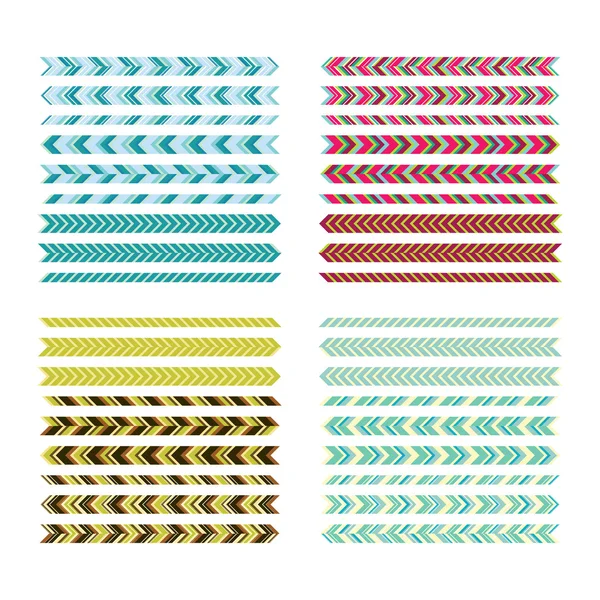 Sottolinea. Linee di colore semplici. Elementi decorativi geometrici f — Vettoriale Stock