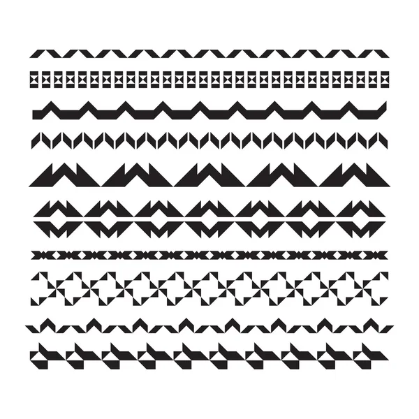 Borders and lines for design. Vector horizontal geometric elemen — Stock Illustration Borders and lines for design. Vector horizontal geometric elemen Stock Vector