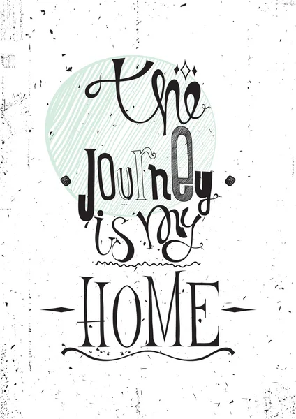 Cartel motivacional inspirador Grunge con cita sobre journe — Vector de stock