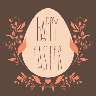 Çiçek Dekoratif süsleme, quo ile mutlu Paskalya Festival Posteri