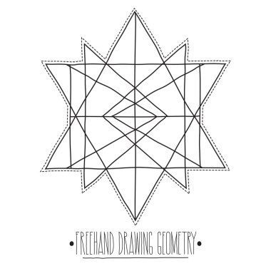 Hollow core geometric figures and elements with lines, polyhedro