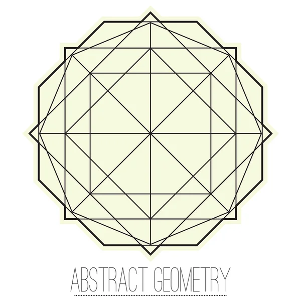 Figura geométrica abstracta con rombo, cuadrado — Archivo Imágenes Vectoriales