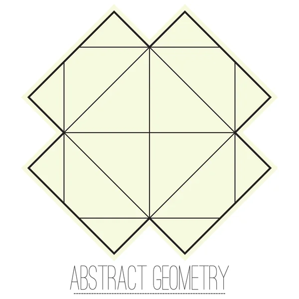 Figura geométrica abstracta con cuadrado — Archivo Imágenes Vectoriales