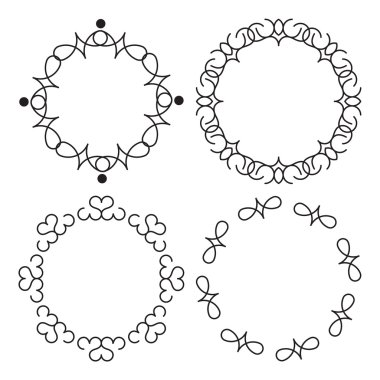 Metniniz için basit geometrik soyut çerçeve kümesi 