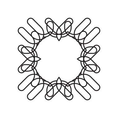 Basit geometrik soyut çerçeve ile metin için doodles