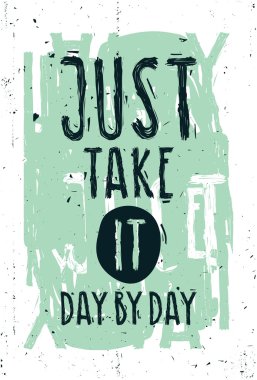 Vintage grunge motivasyonel teklif poster, yeşil çerçeve