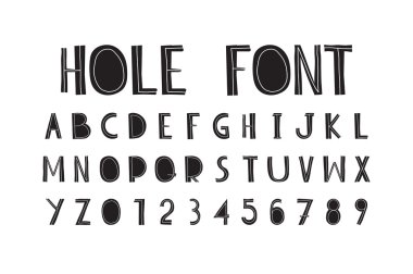 Careless decorative letters written by hand