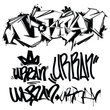 Vektör grafiti etiketleri - yazma