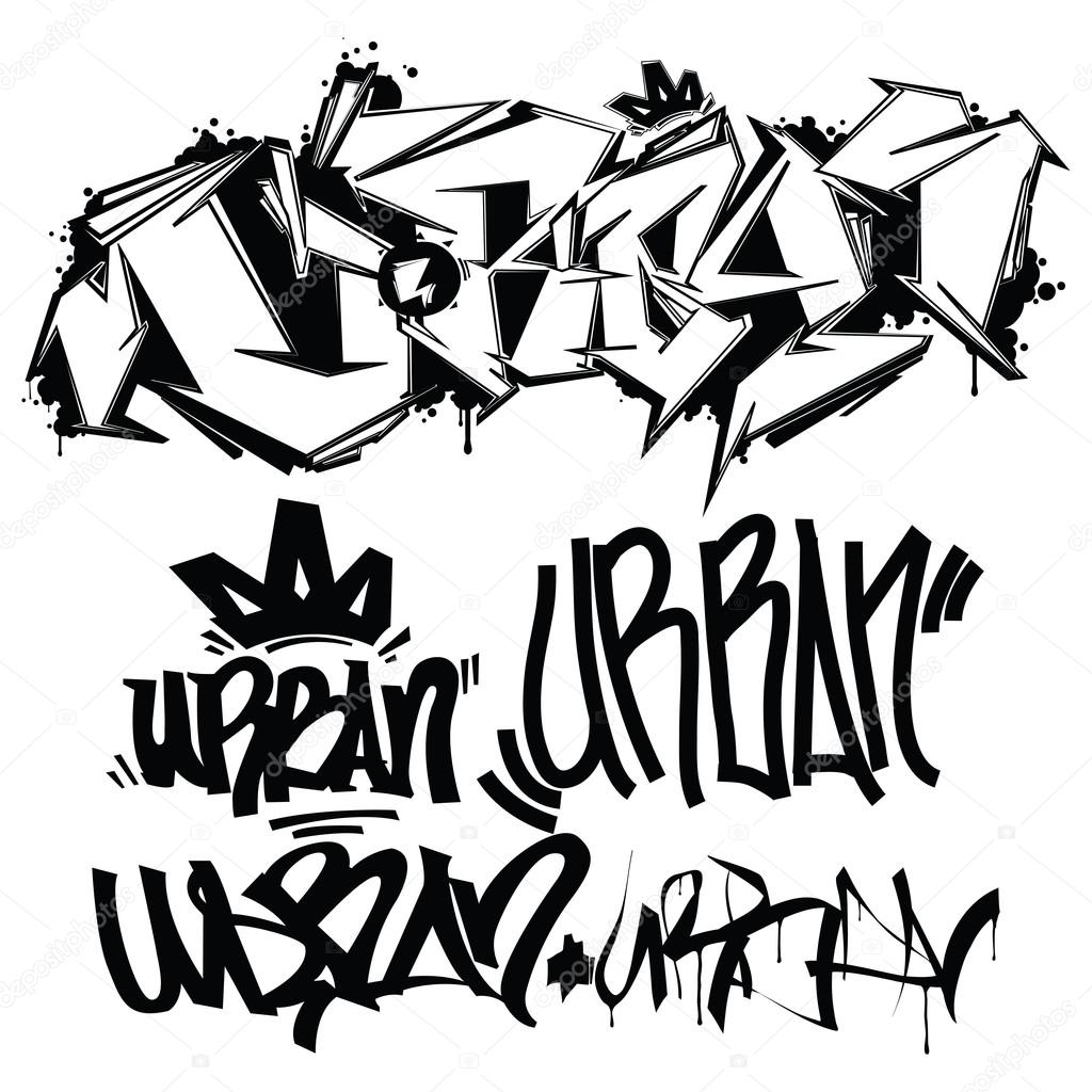 Vector Graffiti Tags - writing