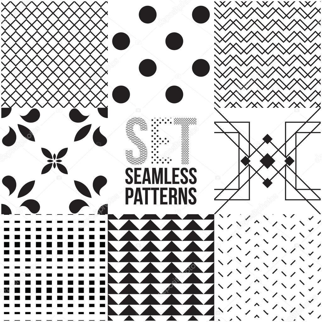 Universal different vector seamless patterns 