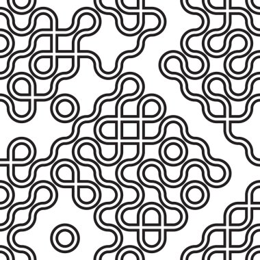 Dikişsiz vintage desen. Beyaz arka plan üzerinde çizgiler