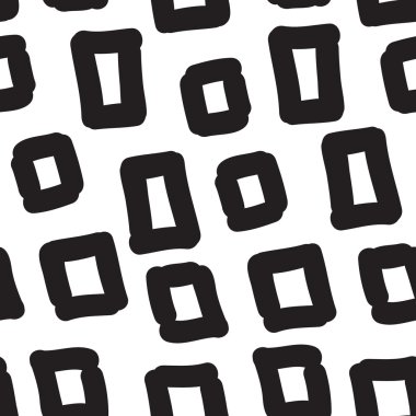 El boyaması seamless modeli Meydanı ile vektör, doodle