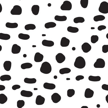 Vector hand-painted seamless pattern with cheetah, leopard dots,