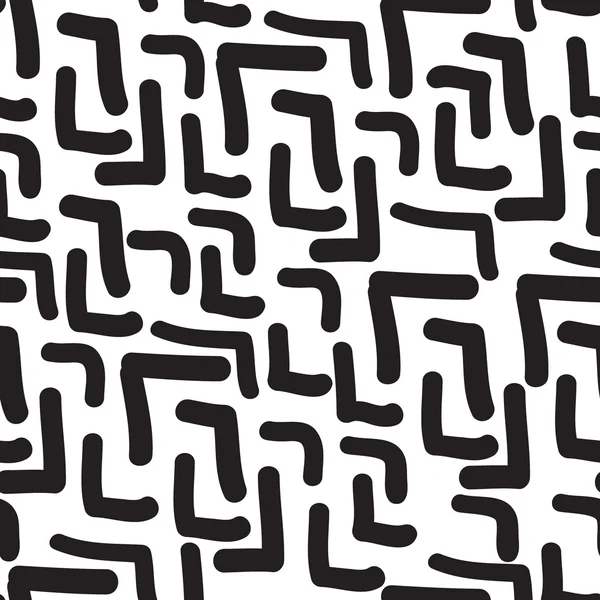Vector hand-painted seamless pattern with abstract doodles lines — Wektor stockowy