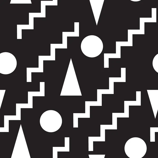 Set seamless black and white pattern — Wektor stockowy