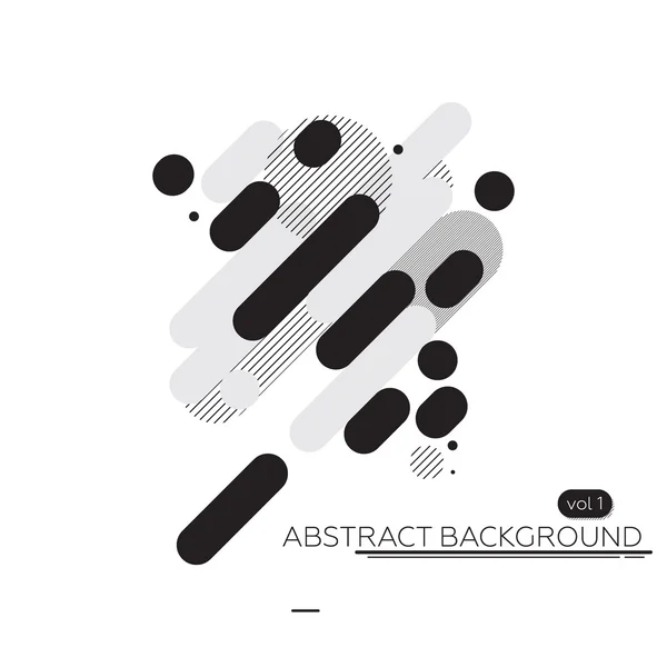 Minimale abstracte achtergrond zwart-wit — Stockvector