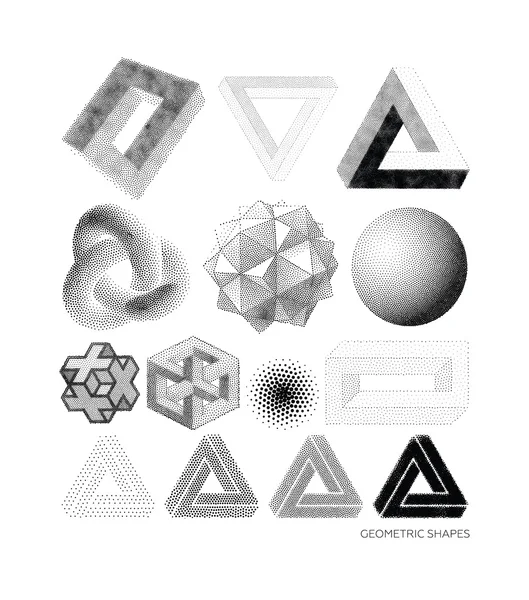 Reihe geometrischer Formen — Stockvektor