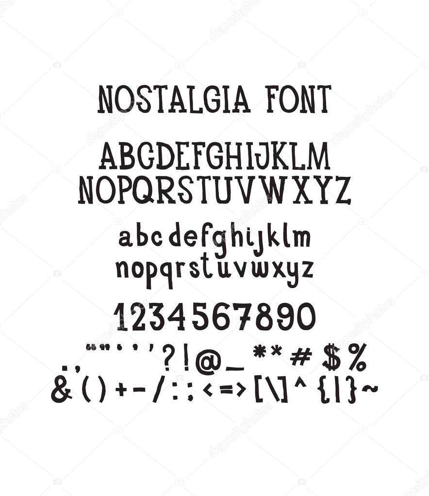 Universal font alphabet vector font for labels, headlines, posters etc