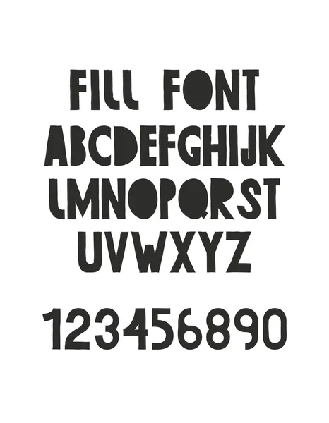 Простой универсальный шрифт — стоковый вектор