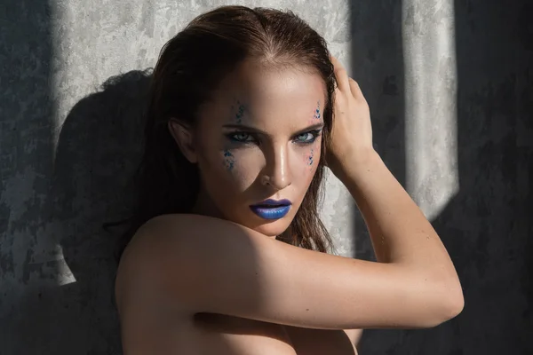Modelki z artystyczny makijaż — Zdjęcie stockowe