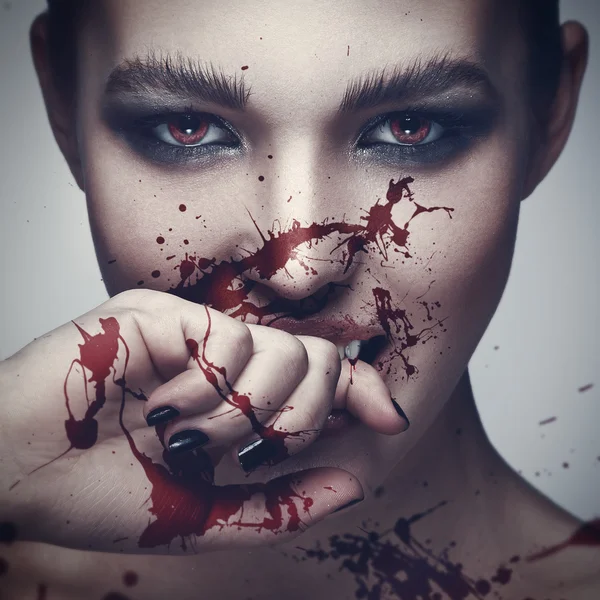 Sexy vampire woman — Stock Photo, Image