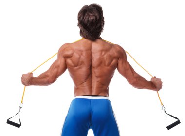 lastik bant ile çalışma dışarı adam