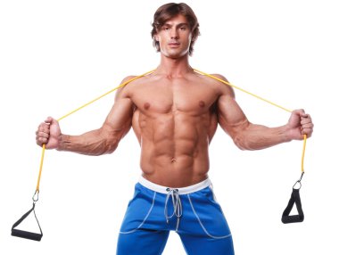 lastik bant ile çalışma dışarı adam