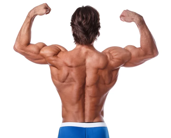 Hombre mostrando espalda muscular — Foto de Stock