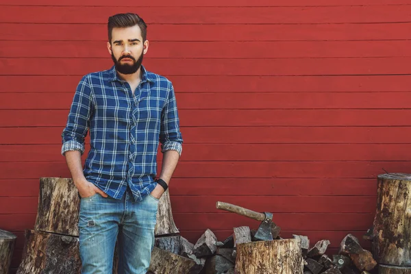 Handsome bearded man — Stock Photo, Image