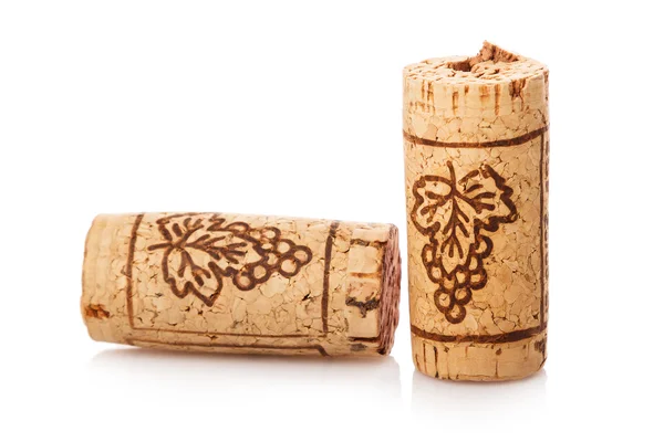 Wine corks on white — Stock Photo, Image