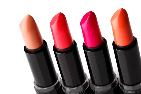 Diferentes lápices labiales aislados — Foto de Stock