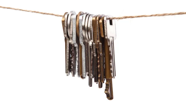 Different keys on thread — Stock Photo, Image