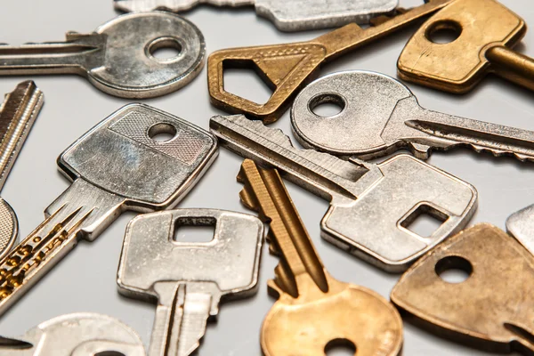 Different metallic keys — Stock Photo, Image