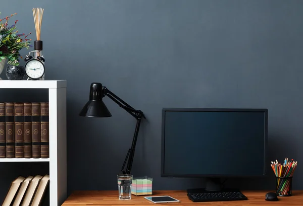 Modern workplace with computer — Stock Photo, Image