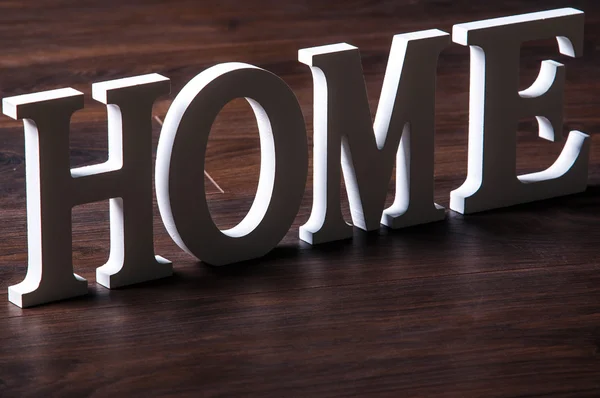 Letras blancas con palabra HOME —  Fotos de Stock