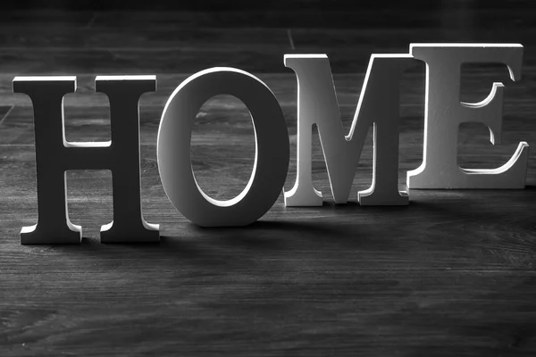 Letras blancas con palabra HOME — Foto de Stock