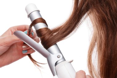 Curling iron and hair clipart