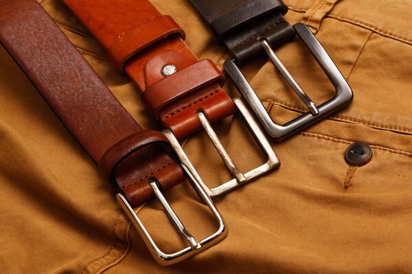 Leather belts and pants