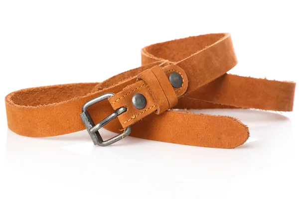 Brown leather belt — Stock Photo, Image