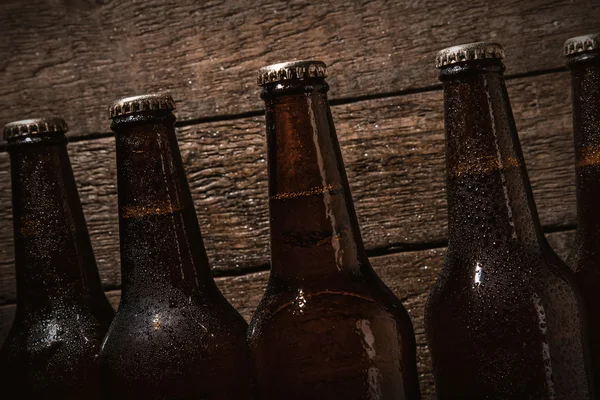Flessen koud bier — Stockfoto