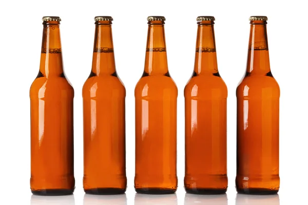 Bottles of beer isolated — Stock Photo, Image