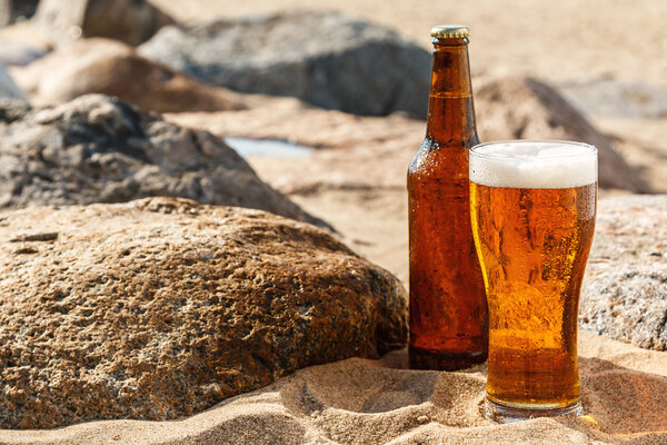 Cold beer on the beach