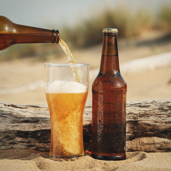 Cold beer on the beach