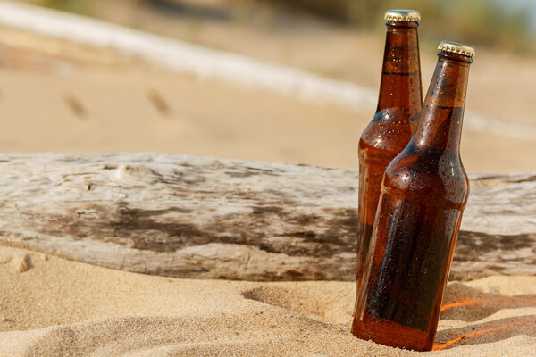 Cold beer on the beach